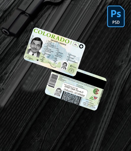 USA Colorado driving license PSD